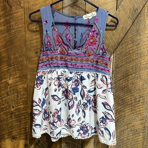 Penelope Project embroidered sleeveless top